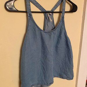Faux Denim Crop Top Medium